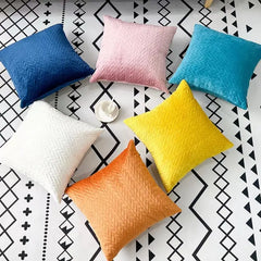 Soft Velvet Square Throw Pillow Case for Home & Office