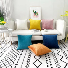Soft Velvet Square Throw Pillow Case for Home & Office