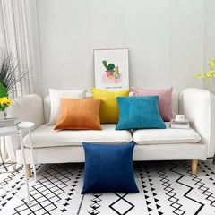 Soft Velvet Square Throw Pillow Case for Home & Office
