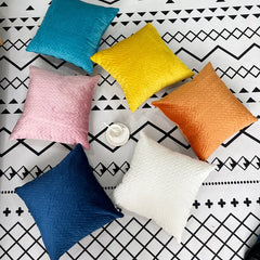 Soft Velvet Square Throw Pillow Case for Home & Office