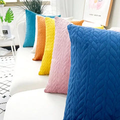 Soft Velvet Square Throw Pillow Case for Home & Office